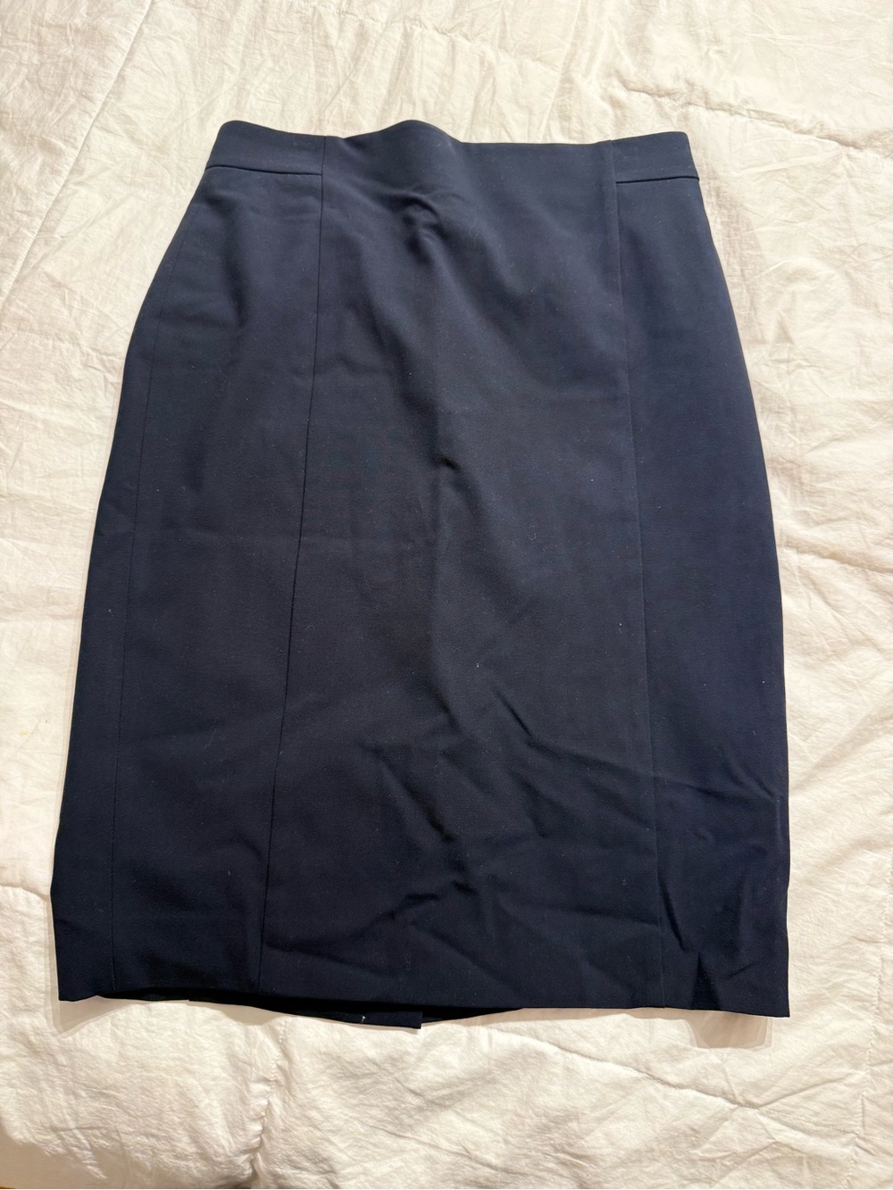 Classic Navy Pencil Skirt - Sleek Office Style Dress up or down